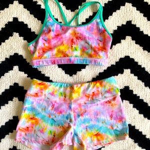 Born Primitive Double Take Booty Shorts (Small) and Warrior Sports Bra (Small)